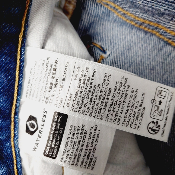 New Levis 501Original Fit Laser Craft High Waist Cotton Straight Leg Jeans P1692 - Picture 8 of 11